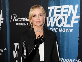 Sarah Michelle Gellar attends ther premiere of "Teen Wolf: The Movie."
