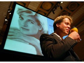 Princess Diana's brother Earl Charles Spencer announces a Diana exhibit in downtown Toronto Oct. 22, 2003. (CP PHOTO/Tobin Grimshaw)