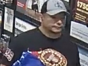 Peel Regional Police say they want to identify this man as part of a theft investigation.