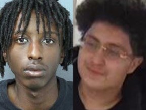 Dan Hakizimana, 19, left, and Fadel Naim, 19, are wanted for second-degree murder.