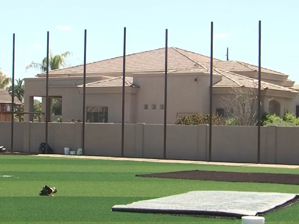 Former MLB player J.J. Hardy is turning his backyard into an impressive baseball field.