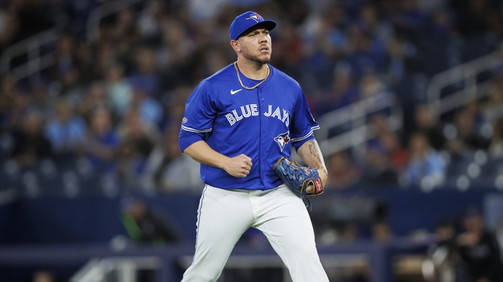 Blue Jays' Yariel Rodriguez takes his high-energy mound show on the road