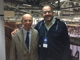 Bob Cole and Sun columnist Steve Simmons pose for a photo in Newfoundland.
