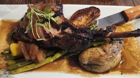 The tomahawk pork chop at the Elm Street Bar & Lounge inside the Chelsea Hotel, Toronto. SARA SHANTZ/PHOTO