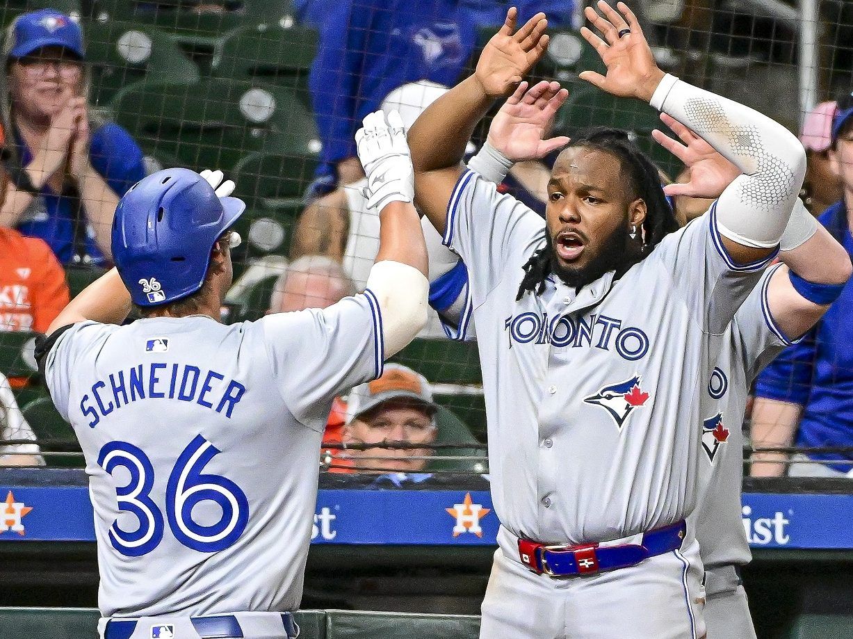 Blue Jays finally score against Astros as Schneider hits winning homer