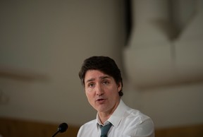 Prime Minister Justin Trudeau makes an announcement regarding more child care spaces move into the $10-a-day ChildCareBC program, during a press conference in Surrey, B.C. on Thursday, March 28, 2024. THE CANADIAN PRESS/Tijana Martin