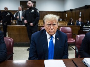 Former U.S. President Donald Trump arrives for his criminal trial