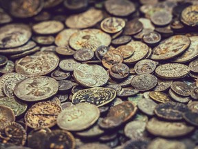 Old coins are pictured in this file photo.