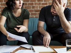Couple managing the debt