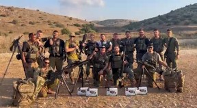 A screengrab from a video sent by Israel's Paratroopers Unit 202 Sniper Team as a thank you to Soldiers Save Lives.