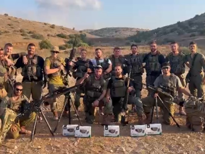  A screengrab from a video sent by Israel’s Paratroopers Unit 202 Sniper Team as a thank you to Soldiers Save Lives.