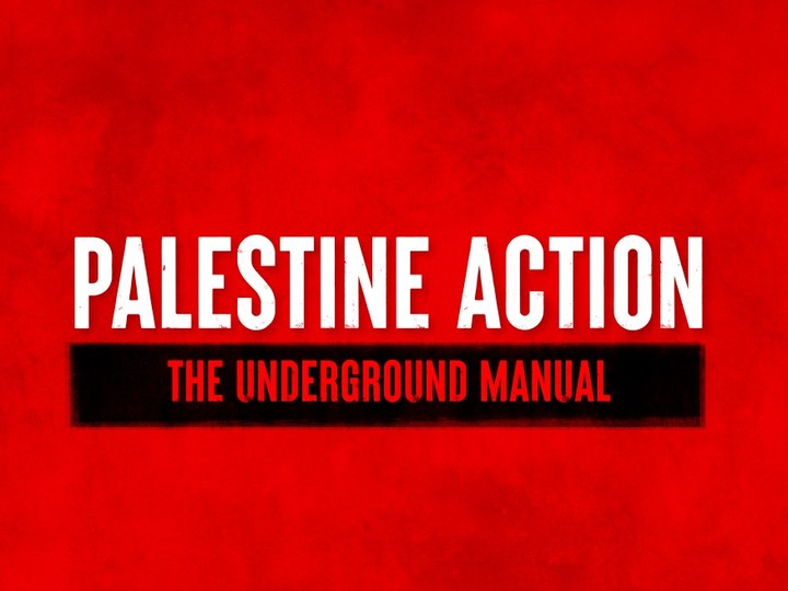  The cover of the underground manual created by Palestine Action.