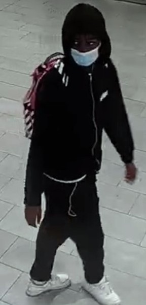 Investigators need help identifying this man who is a suspect in a robbery in Etobicoke on Tuesday, April 23, 2024.