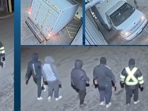 Durham Regional Police are looking for five males after $76,000 worth of steel products was stolen.