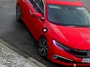 Peel cops released a photo of a vehicle of interest wanted in connection with a shooting.