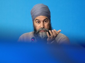 NDP Leader Jagmeet Singh is raising eyebrows anew over his carbon pricing stance, refusing to say today whether or not he would keep scheduled increases in place if he becomes prime minister. Singh speaks to members of the Canadian Labour Congress in Ottawa, Thursday, April 18, 2024.