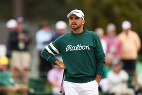 Jason Day of Australia stands on the 17th green during a practice round prior to the 2024 Masters Tournament at Augusta National Golf Club on April 09, 2024 in Augusta, Georgia. (Maddie Meyer/Getty Images)