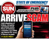 ArriveScam front page, Feb. 9, 2024