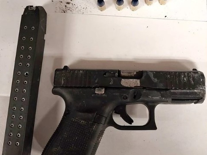  This loaded handgun was seized during a traffic stop near Pearson Airport on Jan. 13, 2024.