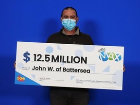 John Wilson of Battersea won $12.5 million in the Lotto Max draw on March 8, 2024.
