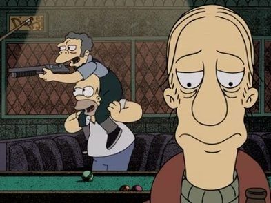 The Simpsons killed off Larry the Barfly in Sunday night's episode.
