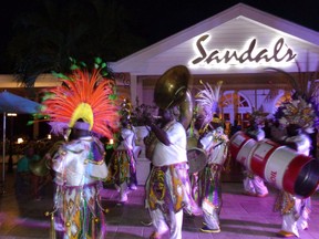 Nightly entertainment at a Sandals resort.