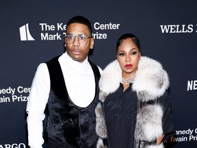 Nelly and Ashanti are seen