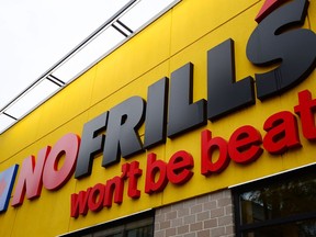 Loblaw Cos. Ltd. is launching low-cost cellphone plans under its No Name brand, offering prepaid mobile sim cards for purchase at all No Frills locations across the country within the coming weeks. A No Frills store is shown in Toronto on Friday, Nov. 17, 2023.