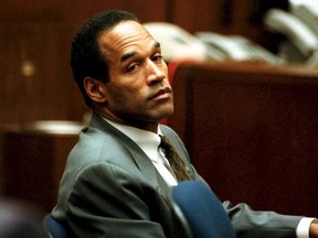 OJ Simpson during his trial in Los Angeles