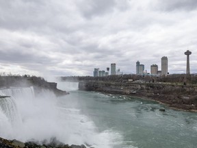 A view of Niagara Falls, Ont. is shown on Friday, March 29, 2024 in a photo taken in Niagara Falls, N.Y.