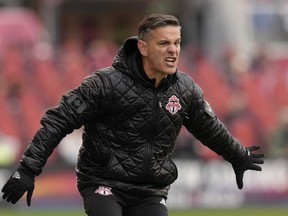 Toronto FC coach John Herdman stands on the touchline during MLS action against Charlotte FC in Toronto on Saturday March 9, 2024. Back-to-back losses to Sporting Kansas City and Vancouver and a growing injury list have brought Toronto FC back to earth after an impressive 3-1-1 start to the MLS season.