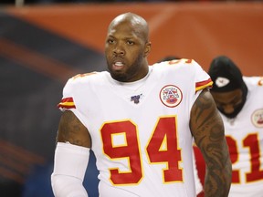Former NFL linebacker Terrell Suggs has been arrested after allegedly threatening another man and showing a handgun during a dispute in a Starbucks drive-thru line, Tuesday, April 9, 2024.