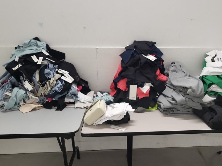  The ongoing Theft Project has led to 172 arrests and the recovery of more than $150,000 in stolen goods, such as the clothing seen here, in recent months.
