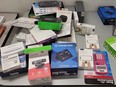 The ongoing Theft Project has led to 172 arrests and the recovery of more than $150,000 in stolen goods, such as the electronics seen here, in recent months.