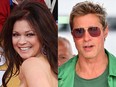 Valerie Bertinelli, left, and Brad Pitt.