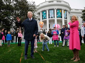 U.S. President Joe Biden and first lady Jill Biden host the White House Easter Egg Roll on the South Lawn on April 1, 2024 in Washington, D.C.