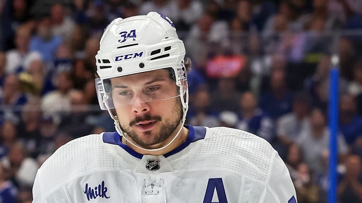 Auston Matthews practices, but won't play again for Leafs in Game 6