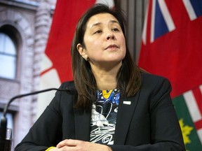 Dr. Eileen de Villa, Medical Officer of Health for the City of Toronto, attends a news conference in Toronto, on Monday, January 27, 2020.