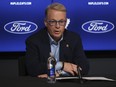 Keith Pelley, CEO of MLSE, speaks at the Toronto Maple Leafs end of year press conference.