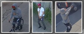 Investigators are trying to identify two men sought as suspects in a shootout in Hamilton on Monday, May 13, 2024.