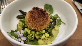 An asparagus dish from Thrive Norfolk. SARA SHANTZ PHOTO