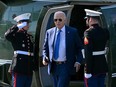 U.S. President Joe Biden steps off Marine One.
