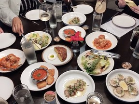 Appetizer plates at Catherine and Mary's