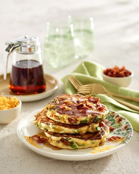 Asparagus, Bacon and Cheddar Pancakes
