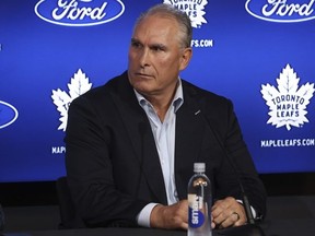 Maple Leafs coach Craig Berube at his introductory news conference.