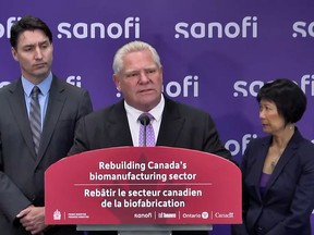 Premier Doug Ford didn't hold back on his views about the shooting up of a Jewish girls' school or any violence directed toward minority groups at the opening of the Sanofi vaccine manufacturing plant on Thursday, May 30, 2024.