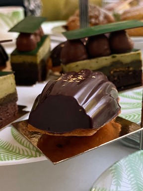 Chocolate delights for High Tea in the Palm Court in The Balmoral Hotel.