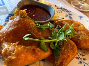 Fish pakoras at Bertie's Proper Fish and Chips in Edinburgh.