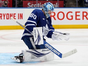 The Maple Leafs won't have goalie Joseph Woll in Game 7 of their playoff series against the Bruins in Boston on Saturday.