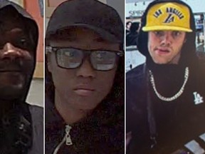 Investigators in Halton released these images of suspects accused of thefts from LCBO stores last week.